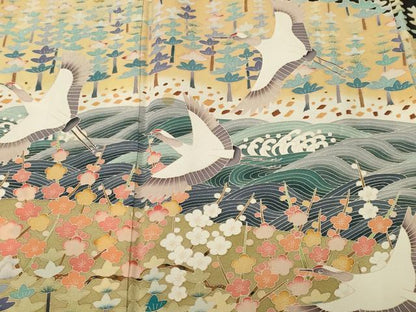 平和屋着物■豪華黒留袖　作家物　飛鶴浜松文　正絹　逸品　CABJ2938ev