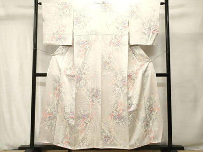 平和屋着物■訪問着　草花文　暈し染め　正絹　逸品　CABJ2944ev