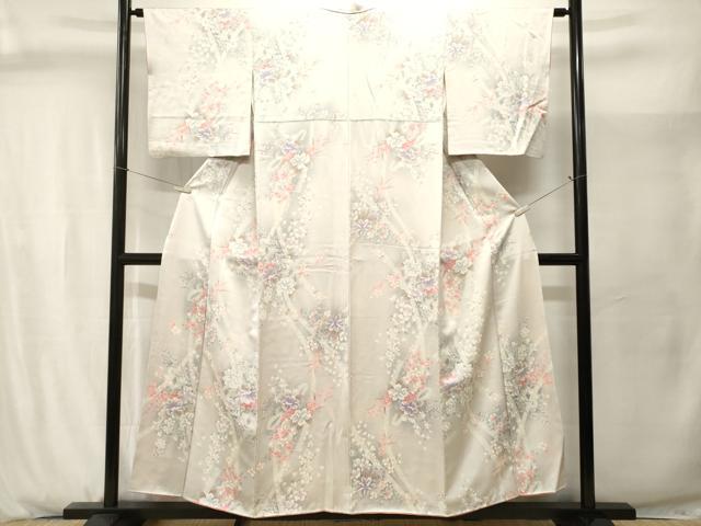 平和屋着物■訪問着　草花文　暈し染め　正絹　逸品　CABJ2944ev