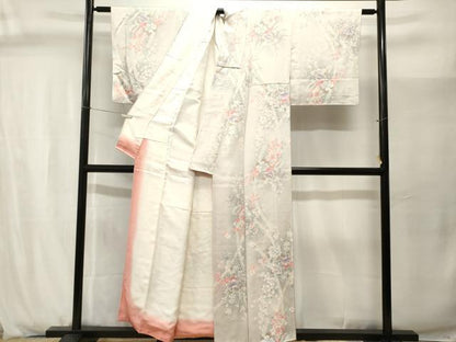 平和屋着物■訪問着　草花文　暈し染め　正絹　逸品　CABJ2944ev