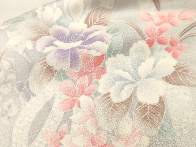 平和屋着物■訪問着　草花文　暈し染め　正絹　逸品　CABJ2944ev
