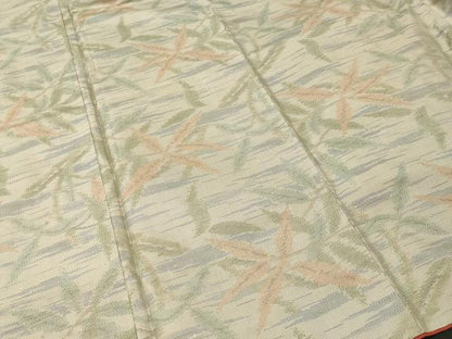 平和屋着物■本場大島紬　枝葉文　正絹　逸品　CABJ2948ev