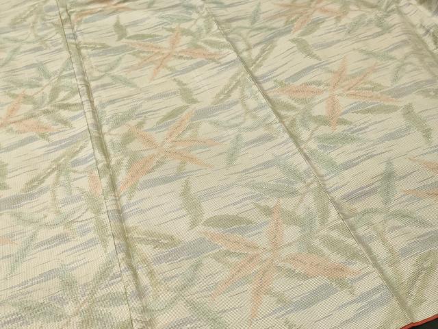 平和屋着物■本場大島紬　枝葉文　正絹　逸品　CABJ2948ev