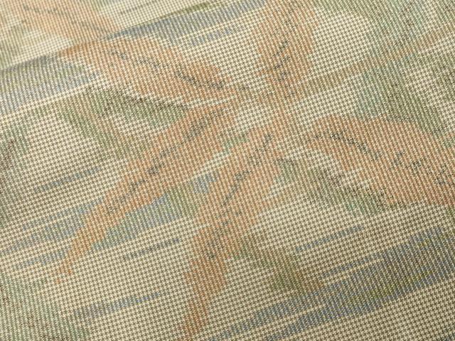 平和屋着物■本場大島紬　枝葉文　正絹　逸品　CABJ2948ev