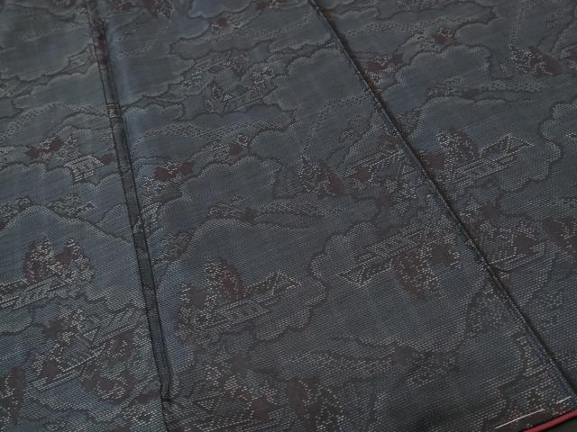 平和屋着物■本場大島紬　遠山風景文　正絹　逸品　CABJ2949ev