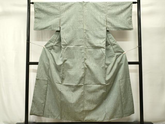 平和屋着物■上質な小紋　紬地　縞　正絹　逸品　CABJ2957ev