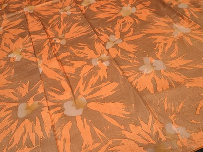 平和屋着物■上質な小紋　花文　正絹　逸品　CABJ2961ev