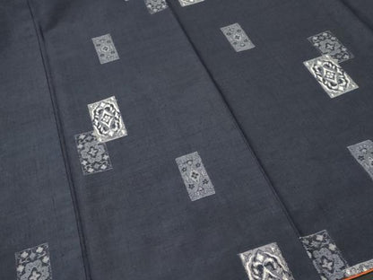 平和屋着物■上質な紬　色紙重ね花文　正絹　逸品　CABJ2963ev