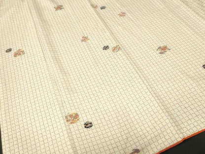 平和屋着物■上質な小紋　亀甲花文　正絹　逸品　CABJ2970ev