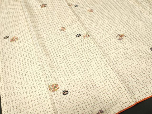 平和屋着物■上質な小紋　亀甲花文　正絹　逸品　CABJ2970ev