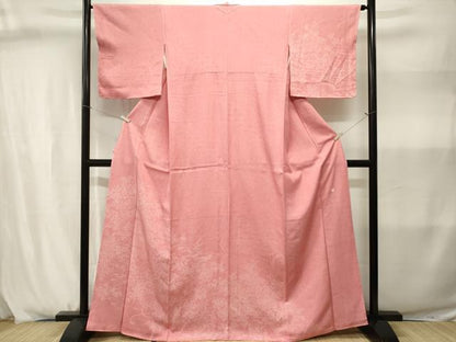 平和屋着物■訪問着　江戸小紋　檜扇草花文　寄せ小紋柄　やまと誂製　正絹　逸品　CABJ2972ev