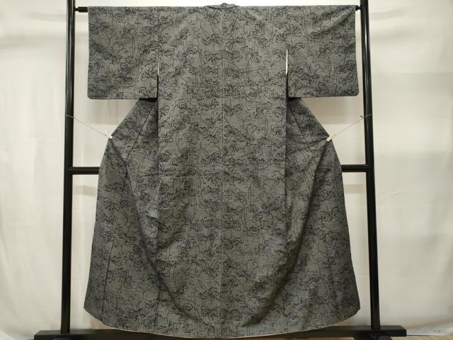 平和屋着物■上質な紬　乱菊文　正絹　逸品　CABJ2987ev