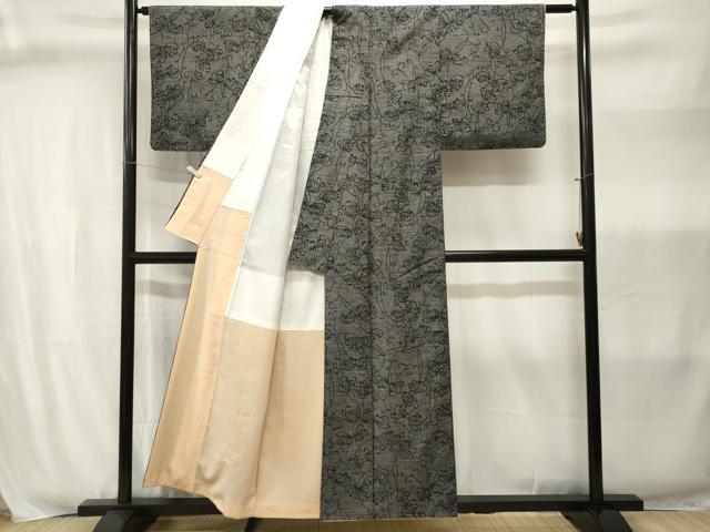 平和屋着物■上質な紬　乱菊文　正絹　逸品　CABJ2987ev