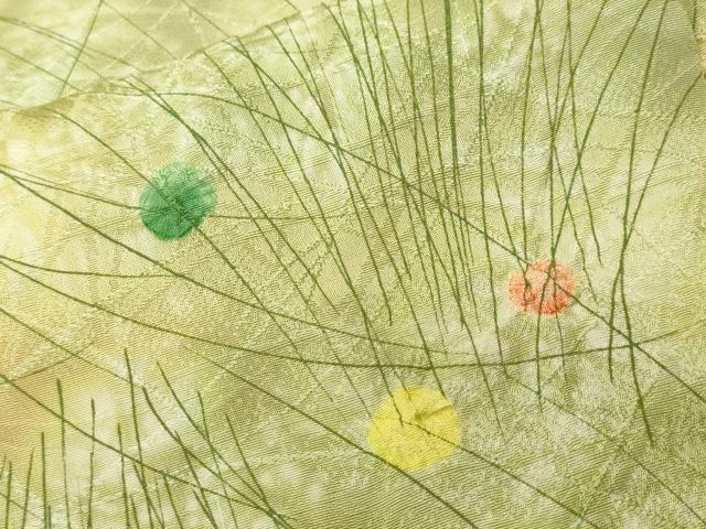 平和屋着物■上質な小紋　総絞り　芒　暈し染め　正絹　逸品　CABJ2990ev