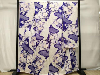 平和屋着物■豪華振袖　絞り　雲取り乱菊草花文　金彩　正絹　逸品　CABJ2996ev