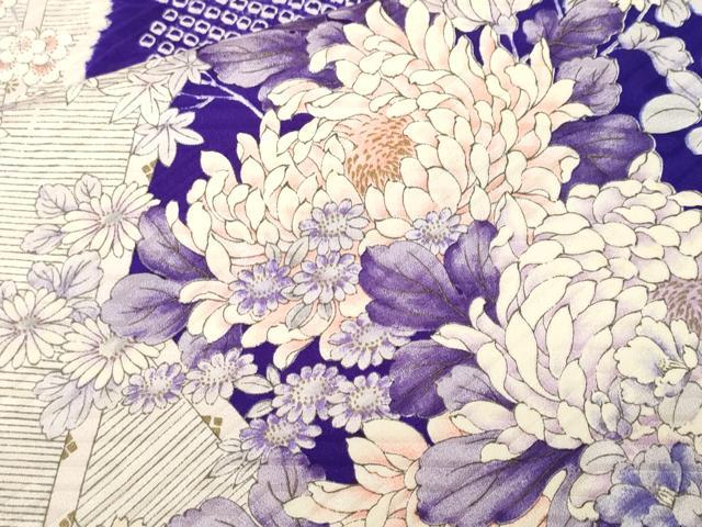 平和屋着物■豪華振袖　絞り　雲取り乱菊草花文　金彩　正絹　逸品　CABJ2996ev