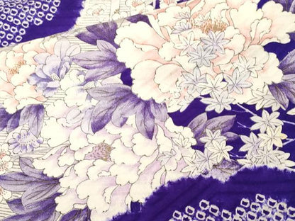 平和屋着物■豪華振袖　絞り　雲取り乱菊草花文　金彩　正絹　逸品　CABJ2996ev