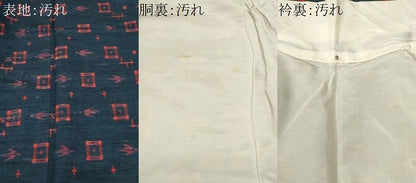 平和屋着物■上質な紬　琉球絣文様　やまと誂製　正絹　逸品　CABJ3000ev
