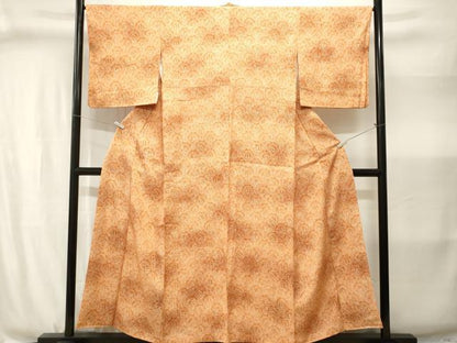 平和屋着物■上質な小紋　青海波草花文　暈し染め　正絹　逸品　CABJ3013ev