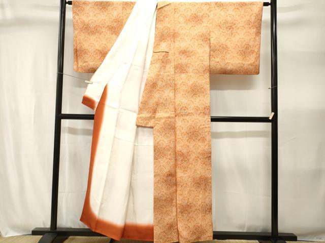 平和屋着物■上質な小紋　青海波草花文　暈し染め　正絹　逸品　CABJ3013ev