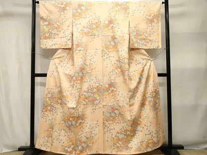 平和屋着物■上質な小紋　枝花文　暈し染め　正絹　逸品　CABJ3014ev