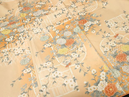 平和屋着物■上質な小紋　枝花文　暈し染め　正絹　逸品　CABJ3014ev