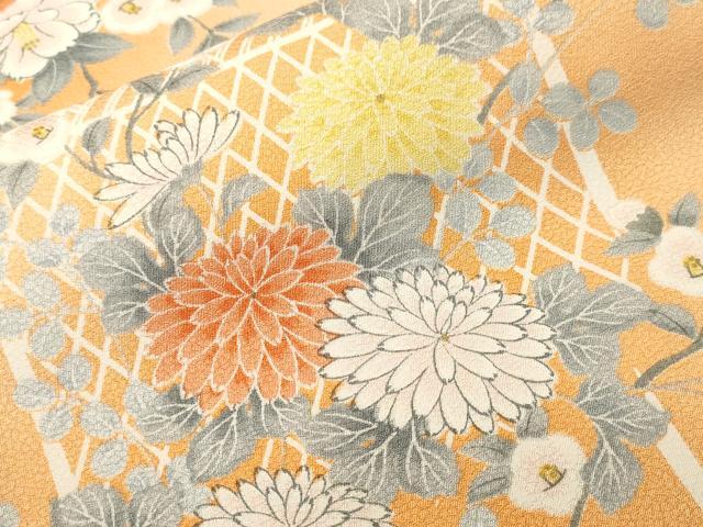 平和屋着物■上質な小紋　枝花文　暈し染め　正絹　逸品　CABJ3014ev