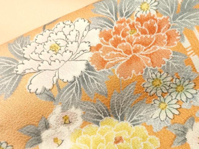 平和屋着物■上質な小紋　枝花文　暈し染め　正絹　逸品　CABJ3014ev