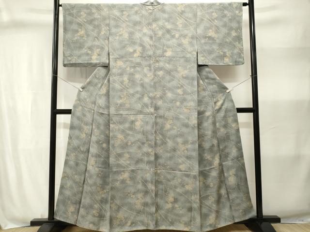 平和屋着物■上質な小紋　枝菊文　暈し染め　正絹　逸品　CABJ3017ev