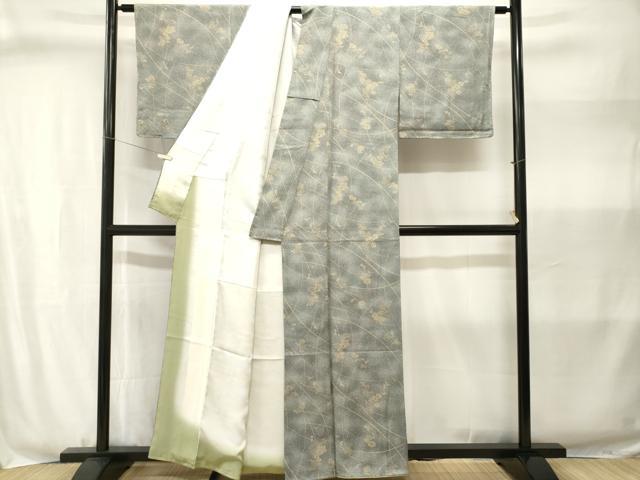 平和屋着物■上質な小紋　枝菊文　暈し染め　正絹　逸品　CABJ3017ev