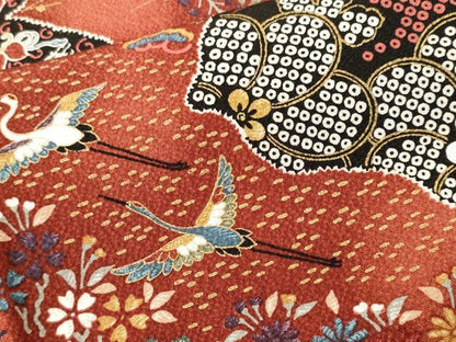 平和屋着物■上質な小紋　宝尽し飛鶴花蝶文　暈し染め　金彩　正絹　逸品　CABJ3022ev