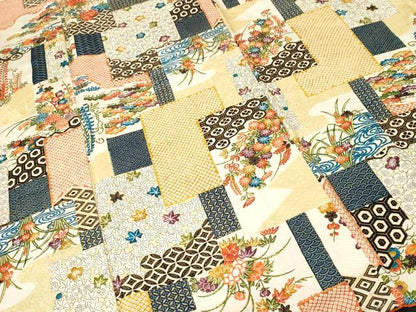 平和屋着物■上質な小紋　色紙重ね松竹梅花文　正絹　逸品　CABJ3027ev