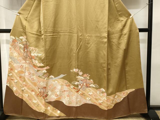 平和屋着物■豪華色留袖　御所車鳳凰花文　正絹　逸品　CABJ3030ev