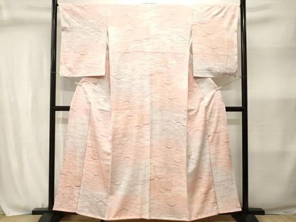 平和屋着物■上質な小紋　雪芝草霞文　暈し染め　金銀彩　正絹　逸品　CABJ3031ev