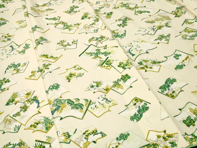 平和屋着物■上質な小紋　冊子草花文　正絹　逸品　CABJ3036ev