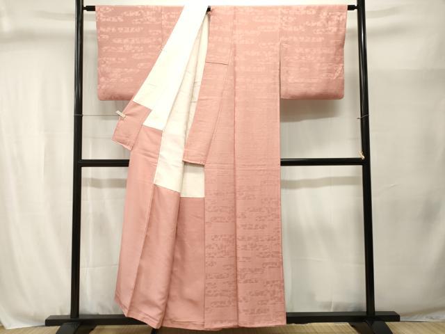 平和屋着物■上質な色無地　エ霞青海波地紋　虹色　正絹　逸品　CABJ3042ev