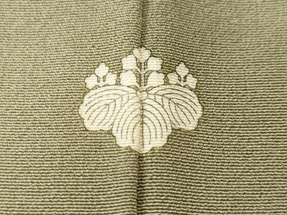 平和屋着物■上質な色無地　抹茶色　正絹　逸品　CABJ3049ev