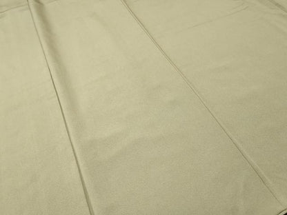 平和屋着物■上質な色無地　抹茶色　正絹　逸品　CABJ3049ev