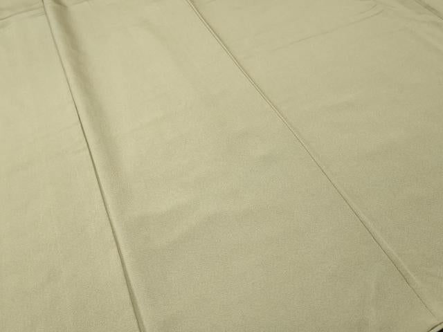 平和屋着物■上質な色無地　抹茶色　正絹　逸品　CABJ3049ev