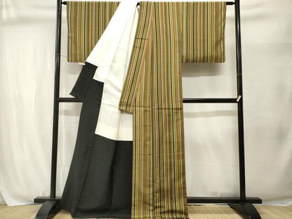 平和屋着物■小紋　縞　洗える着物　CABJ3055ev