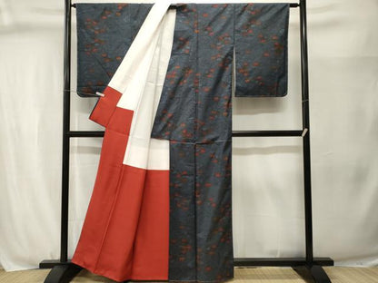 平和屋着物■本場大島紬　7マルキ　雲取り笹文　正絹　逸品　CABJ3056ev