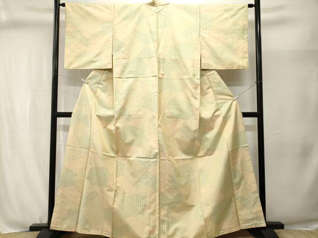 平和屋着物■本場大島紬　白大島　切嵌文　正絹　逸品　CABJ3057ev