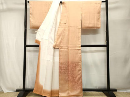 平和屋着物■色留訪問着　石畳文　暈し染め　正絹　逸品　CABJ3058ev