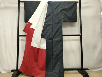 平和屋着物■本場大島紬　7マルキ　孔雀　市域詩重ね風景花文　正絹　逸品　CABJ3059ev