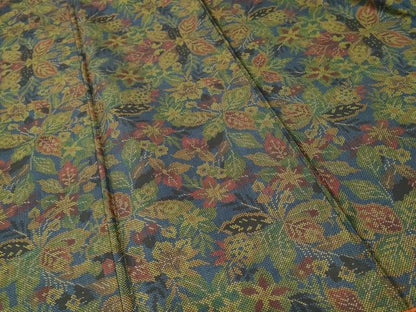 平和屋着物■本場大島紬　7マルキ　草花文　正絹　逸品　CABJ3062ev