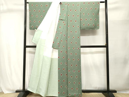 平和屋着物■上質な小紋　抽象文　正絹　逸品　CABJ3066ev