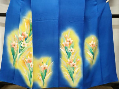 平和屋着物■訪問着　草花文　暈し染め　正絹　逸品　CABJ3072ev