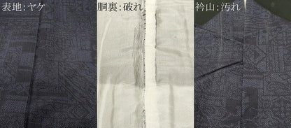平和屋着物■上質な紬　更紗吉祥花文　正絹　逸品　CABJ3074ev