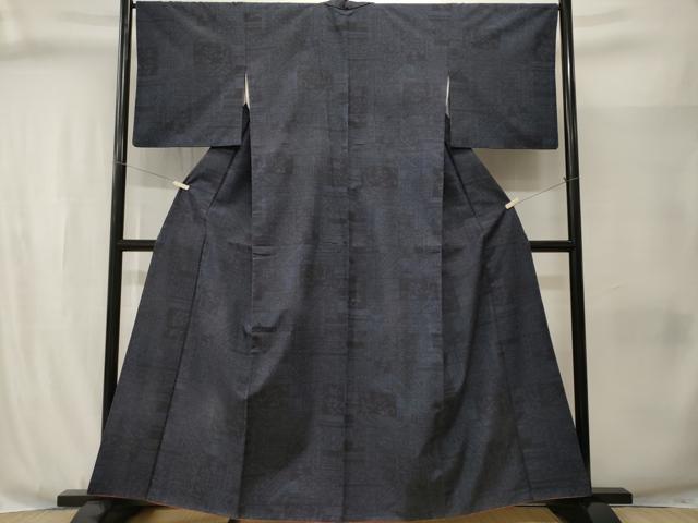 平和屋着物■上質な紬　更紗吉祥花文　正絹　逸品　CABJ3074ev