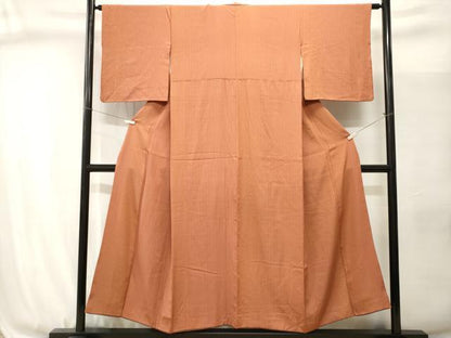 平和屋着物■上質な小紋　よろけ縞舞桜間道　正絹　逸品　CABJ3080ev